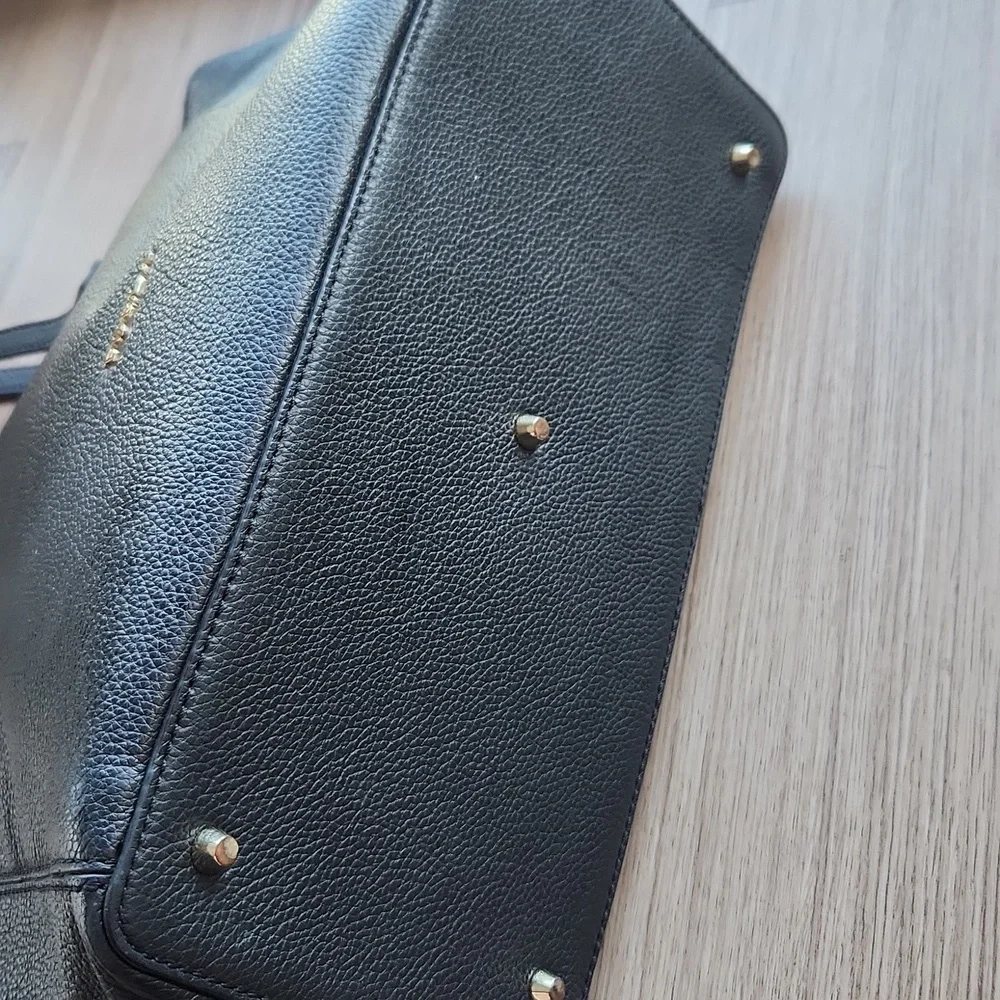 Furla Black and Beige Leather Tote Bag